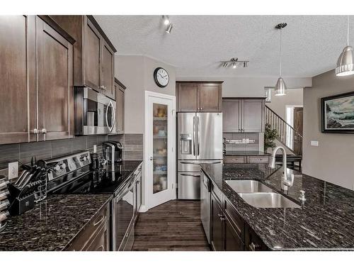 161 Rainbow Falls Heath, Chestermere, AB - Indoor Photo Showing Kitchen With Stainless Steel Kitchen With Double Sink With Upgraded Kitchen