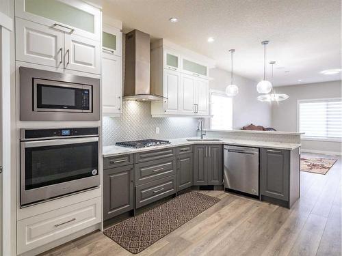 100 Tarington Place Ne, Calgary, AB - Indoor Photo Showing Kitchen With Stainless Steel Kitchen With Upgraded Kitchen