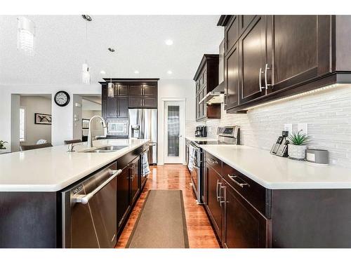 34 Skyview Ranch Street Ne, Calgary, AB - Indoor Photo Showing Kitchen With Double Sink With Upgraded Kitchen