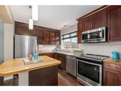 43 Auburn Bay Boulevard Se, Calgary, AB - Indoor Photo Showing Kitchen With Stainless Steel Kitchen With Double Sink