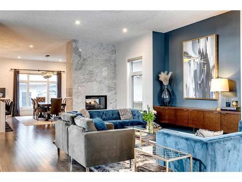 2427 3 Avenue Nw, Calgary, AB - Indoor Photo Showing Living Room With Fireplace