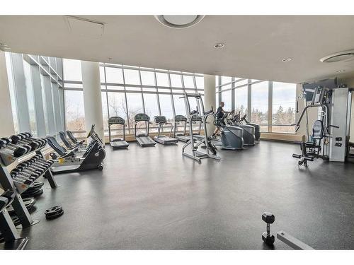 703-55 Spruce Place Sw, Calgary, AB - Indoor Photo Showing Gym Room