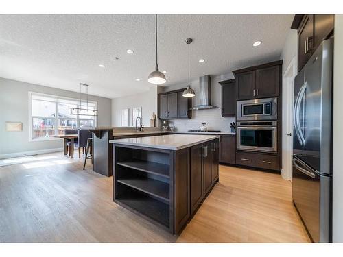 186 Chaparral Valley Way Se, Calgary, AB - Indoor Photo Showing Kitchen With Stainless Steel Kitchen With Upgraded Kitchen