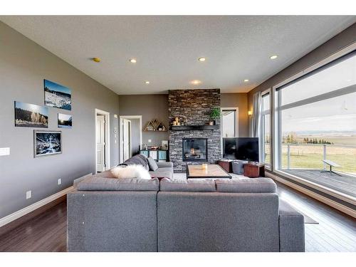 434196 Clear Mountain Drive East, Rural Foothills County, AB - Indoor With Fireplace