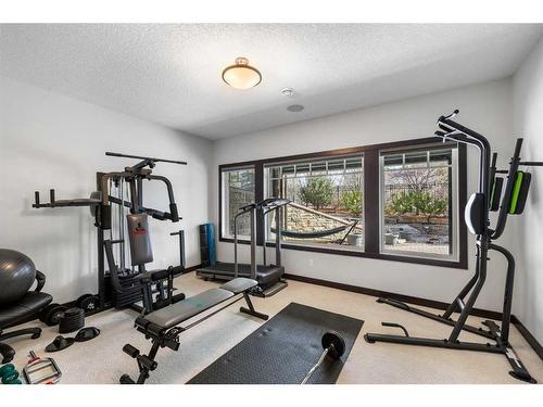 100 Waterside Court, Rural Rocky View County, AB - Indoor Photo Showing Gym Room
