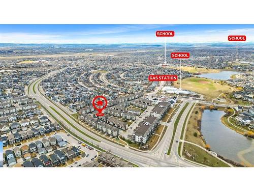 256 New Brighton Walk Se, Calgary, AB - Outdoor With Body Of Water With View