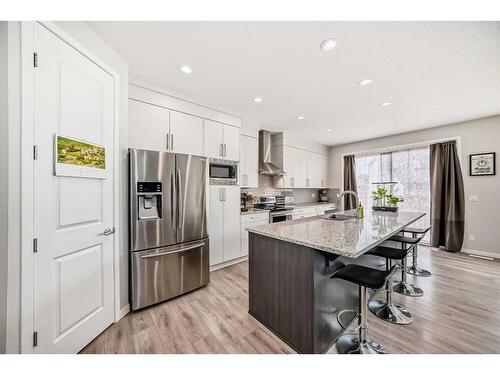 23 Walgrove Link Se, Calgary, AB - Indoor Photo Showing Kitchen With Stainless Steel Kitchen With Upgraded Kitchen