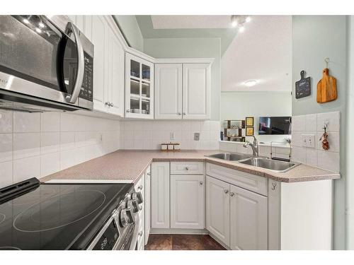 301-2419 Erlton Road Sw, Calgary, AB - Indoor Photo Showing Kitchen With Double Sink
