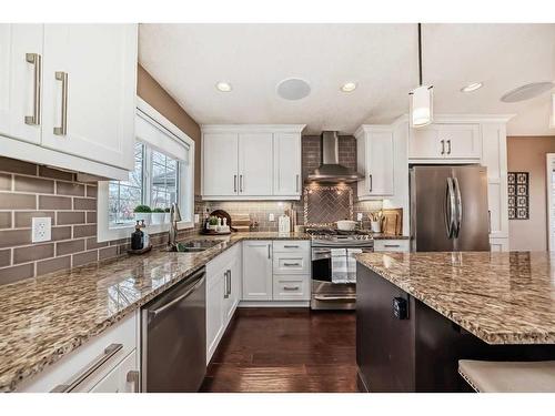 15218 Prestwick Boulevard Se, Calgary, AB - Indoor Photo Showing Kitchen With Double Sink With Upgraded Kitchen