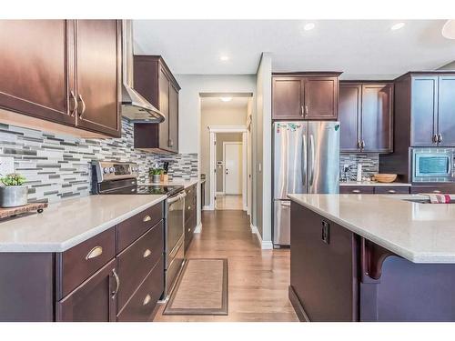 35 Masters Point Se, Calgary, AB - Indoor Photo Showing Kitchen With Upgraded Kitchen