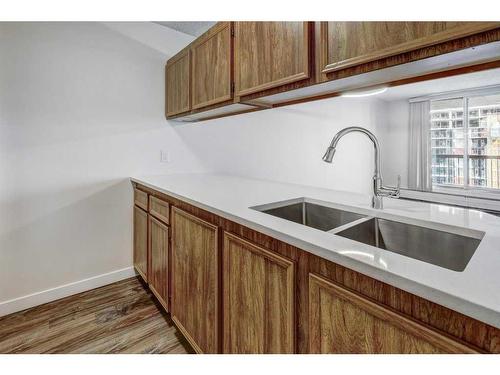 1411-738 3 Avenue Sw, Calgary, AB - Indoor Photo Showing Kitchen With Double Sink