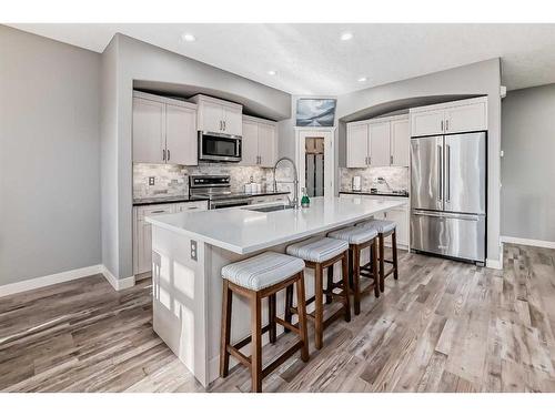 184 West Creek Boulevard, Chestermere, AB - Indoor Photo Showing Kitchen With Stainless Steel Kitchen With Upgraded Kitchen