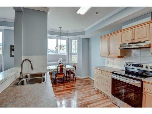 179-15 Everstone Drive Sw, Calgary, AB - Indoor Photo Showing Kitchen With Double Sink