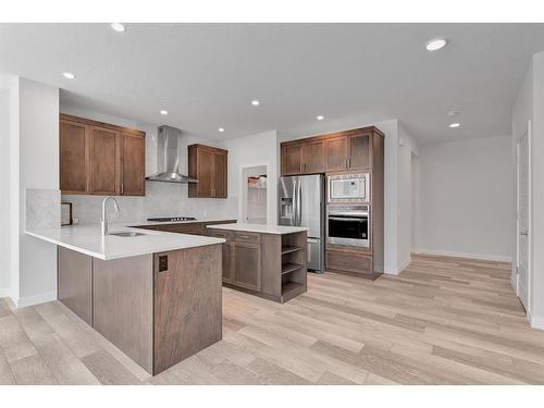 105 Creekstone Path Sw, Calgary, AB - Indoor Photo Showing Kitchen With Stainless Steel Kitchen