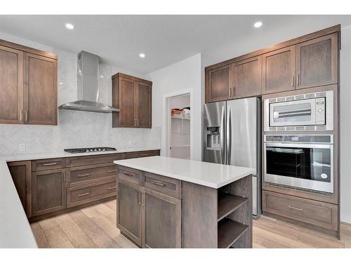 105 Creekstone Path Sw, Calgary, AB - Indoor Photo Showing Kitchen With Stainless Steel Kitchen With Upgraded Kitchen