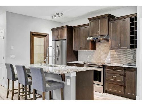 1751 Legacy Circle Se, Calgary, AB - Indoor Photo Showing Kitchen With Stainless Steel Kitchen With Upgraded Kitchen