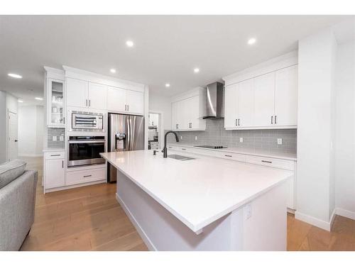 42 Ambleside Rise Nw, Calgary, AB - Indoor Photo Showing Kitchen With Stainless Steel Kitchen With Upgraded Kitchen