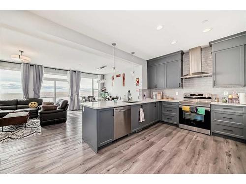 90 Howse Common Ne, Calgary, AB - Indoor Photo Showing Kitchen With Stainless Steel Kitchen With Upgraded Kitchen