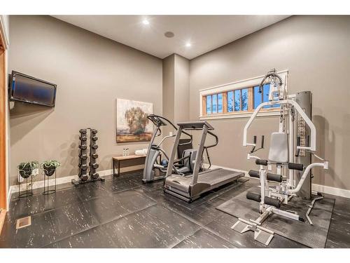 290001 16 Street West, Rural Foothills County, AB - Indoor Photo Showing Gym Room