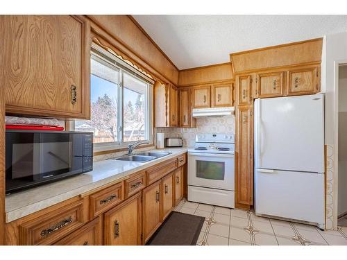160 Huntwick Way Ne, Calgary, AB - Indoor Photo Showing Kitchen With Double Sink