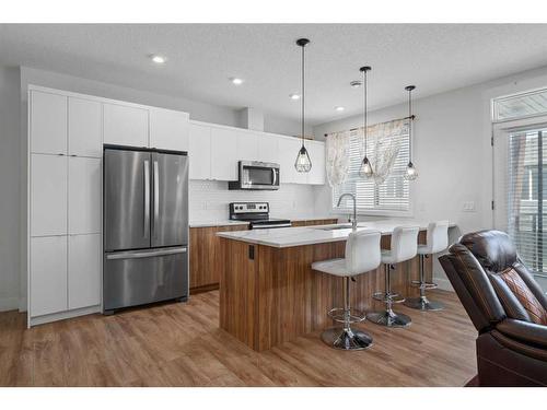 108 Savanna Walk Ne, Calgary, AB - Indoor Photo Showing Kitchen With Stainless Steel Kitchen With Upgraded Kitchen