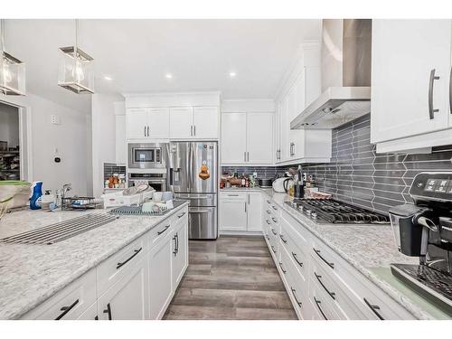 91 Carrington Crescent Nw, Calgary, AB - Indoor Photo Showing Kitchen With Stainless Steel Kitchen With Upgraded Kitchen