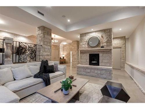 310 40 Avenue Sw, Calgary, AB - Indoor Photo Showing Living Room With Fireplace