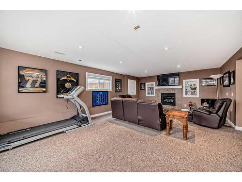211 Hillcrest Boulevard, Strathmore, AB - Indoor With Fireplace