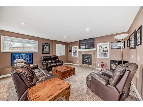 211 Hillcrest Boulevard, Strathmore, AB - Indoor Photo Showing Other Room With Fireplace
