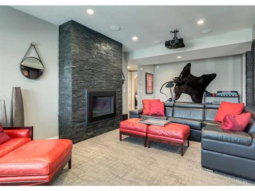 278 Mahogany Manor Se, Calgary, AB - Indoor Photo Showing Other Room With Fireplace