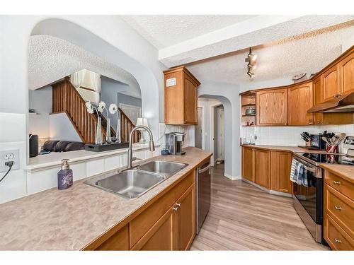 12-117 Bow Ridge Drive, Cochrane, AB - Indoor Photo Showing Kitchen With Double Sink