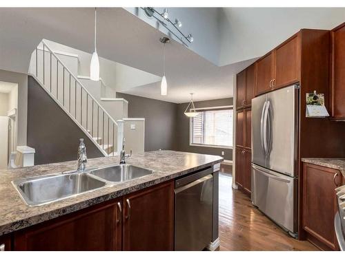 158 Auburn Bay Heights Se, Calgary, AB - Indoor Photo Showing Kitchen With Double Sink