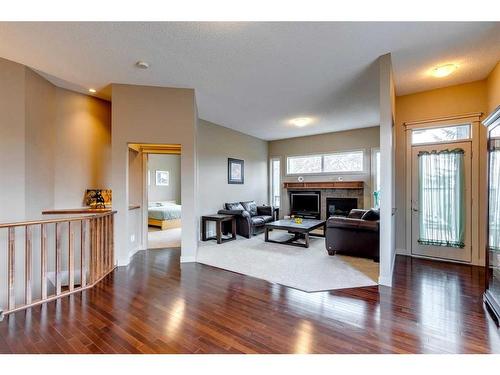 129 Royal Oak Heath Nw, Calgary, AB - Indoor Photo Showing Living Room With Fireplace