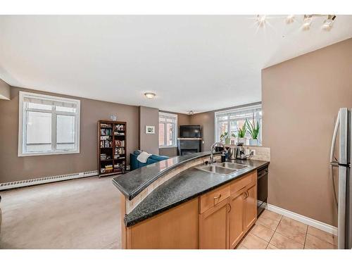 233-910 Centre Avenue, Calgary, AB - Indoor Photo Showing Kitchen With Double Sink