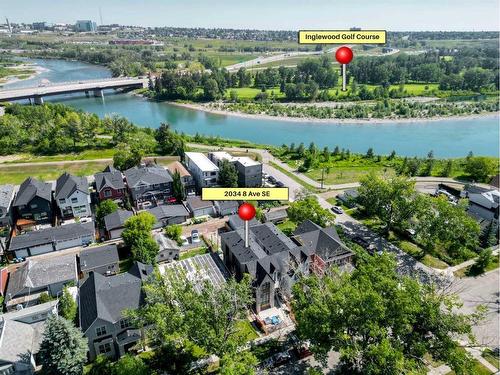 2034 8 Avenue Se, Calgary, AB - Outdoor With Body Of Water With View