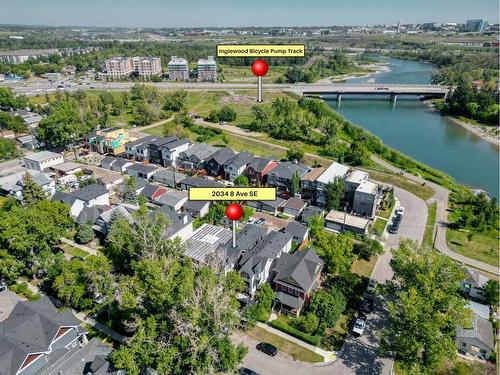 2034 8 Avenue Se, Calgary, AB - Outdoor With Body Of Water With View