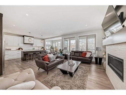 103 Walden Landing Se, Calgary, AB - Indoor Photo Showing Living Room With Fireplace