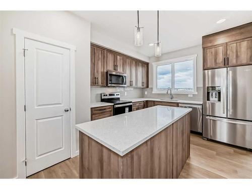 21 Belmont Drive Sw, Calgary, AB - Indoor Photo Showing Kitchen With Stainless Steel Kitchen With Upgraded Kitchen