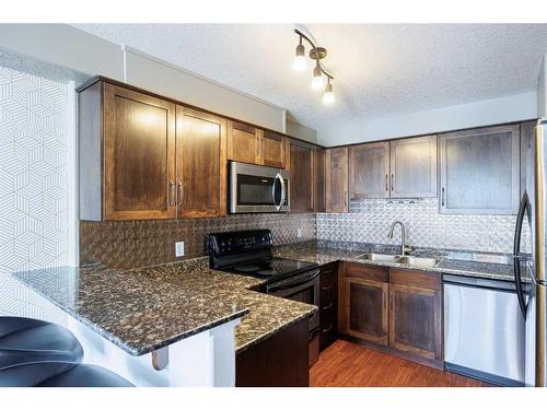 6-2104 17 Street Sw, Calgary, AB - Indoor Photo Showing Kitchen With Double Sink
