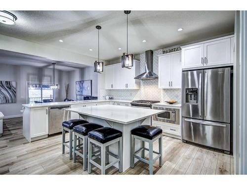 273 Sage Meadows Park Nw, Calgary, AB - Indoor Photo Showing Kitchen With Stainless Steel Kitchen With Upgraded Kitchen
