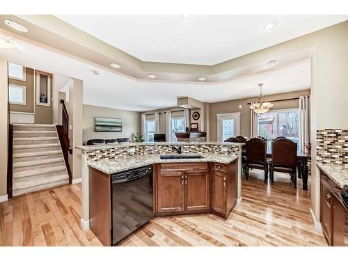 347 Silverado Boulevard Sw, Calgary, AB - Indoor Photo Showing Kitchen With Upgraded Kitchen