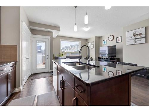 455 Redstone Drive Ne, Calgary, AB - Indoor Photo Showing Kitchen With Double Sink