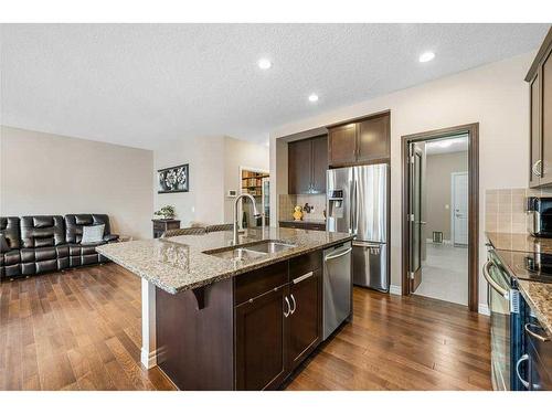 456 Mahogany Boulevard Se, Calgary, AB - Indoor Photo Showing Kitchen With Stainless Steel Kitchen With Double Sink With Upgraded Kitchen