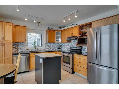 106 Arbour Ridge Heights Nw, Calgary, AB - Indoor Photo Showing Kitchen With Double Sink