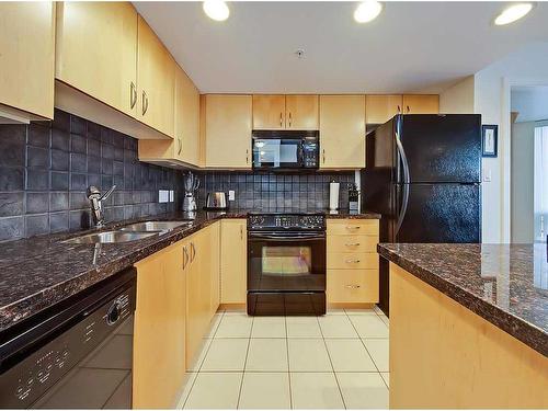 904-1088 6 Avenue Sw, Calgary, AB - Indoor Photo Showing Kitchen With Double Sink