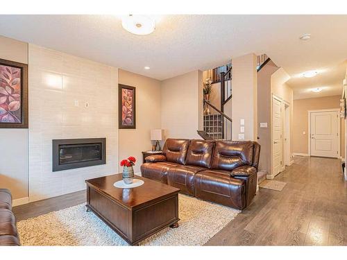 88 Nolanhurst Way Nw, Calgary, AB - Indoor Photo Showing Living Room With Fireplace