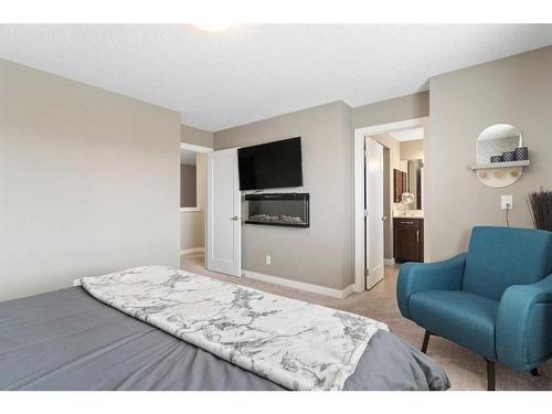 276 Walden Parade Se, Calgary, AB - Indoor Photo Showing Living Room With Fireplace