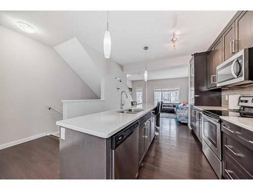 310 Evansridge Common Nw, Calgary, AB - Indoor Photo Showing Kitchen With Double Sink With Upgraded Kitchen