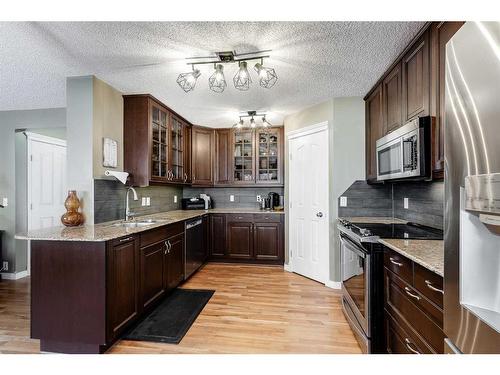 48 Arbour Crest Court Nw, Calgary, AB - Indoor Photo Showing Kitchen With Double Sink With Upgraded Kitchen
