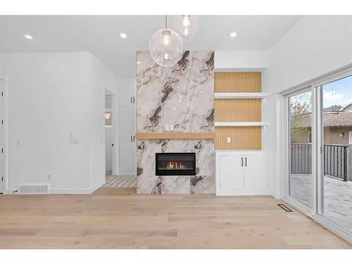 1143 Richland Road Ne, Calgary, AB - Indoor With Fireplace